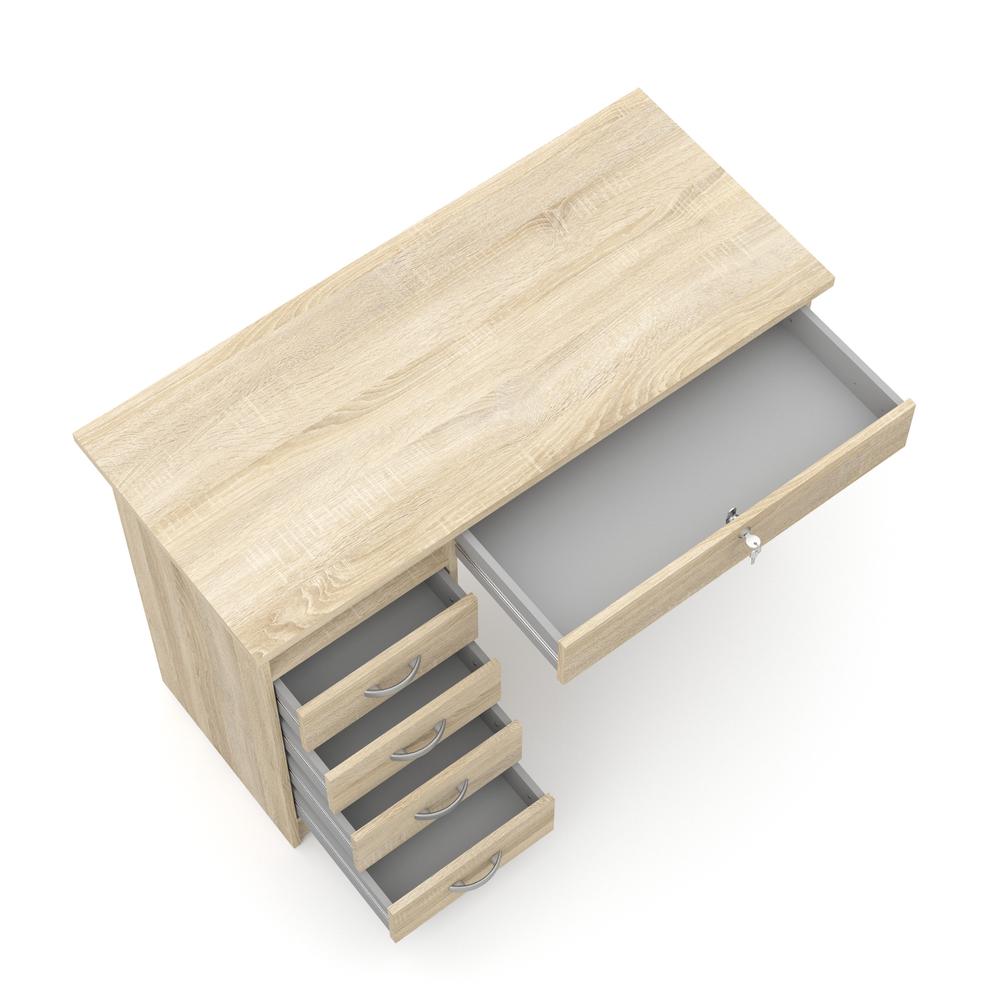 Desk with 5 Drawers, Oak