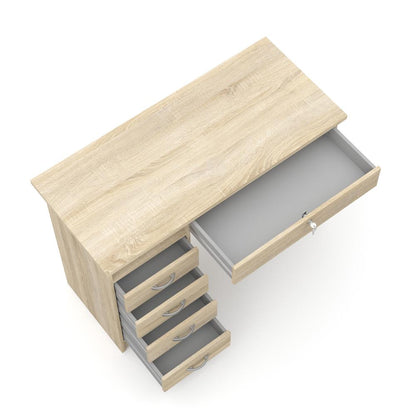 Desk with 5 Drawers, Oak