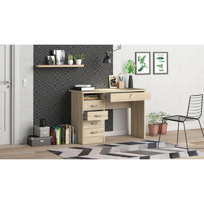 Desk with 5 Drawers, Oak