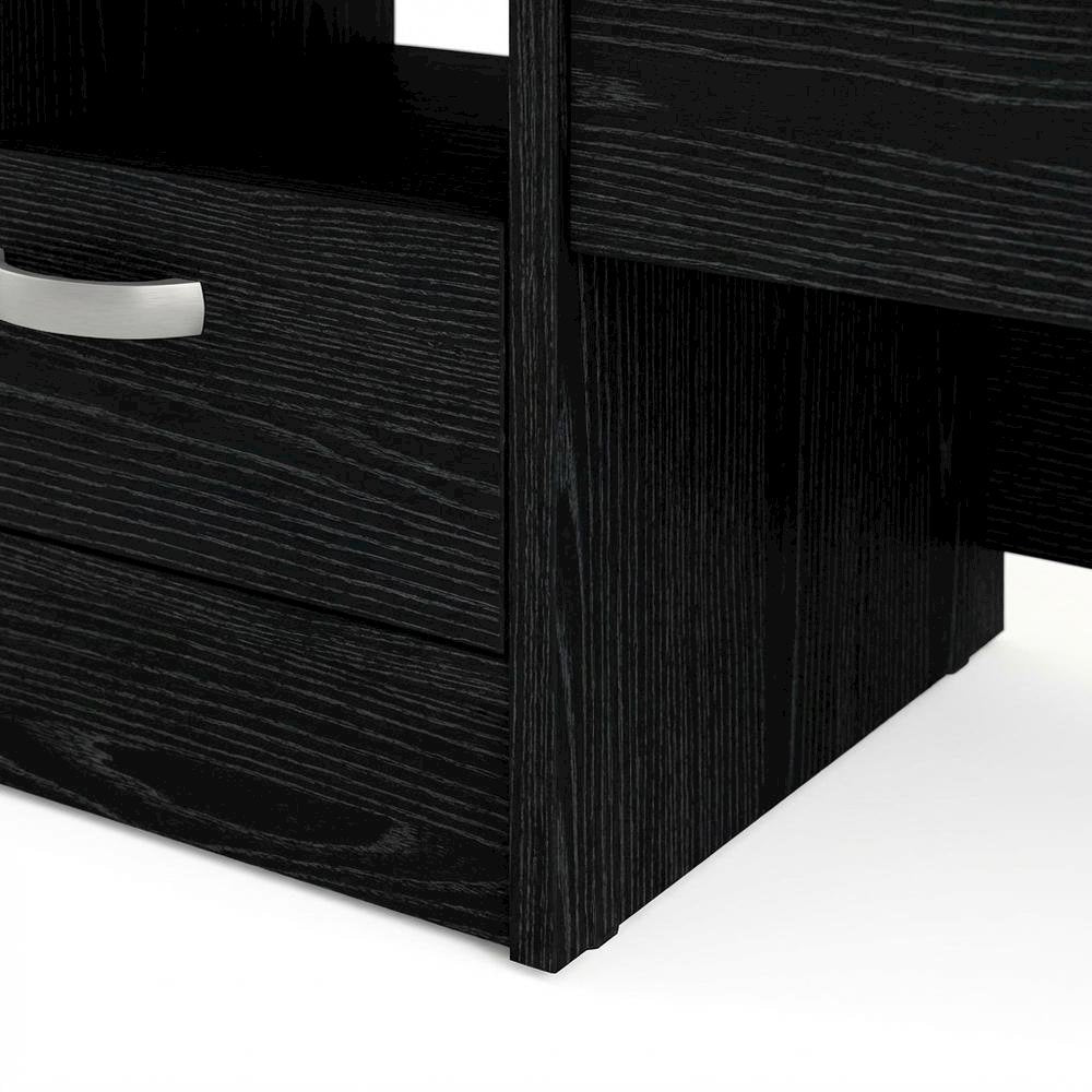 Black 5-Drawer Computer Desk with Storage for Home Office or Workspace