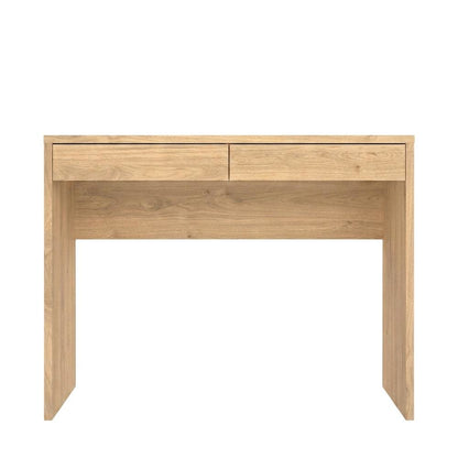 Modern Brown 2-Drawer Computer Desk for Home Office or Study Table