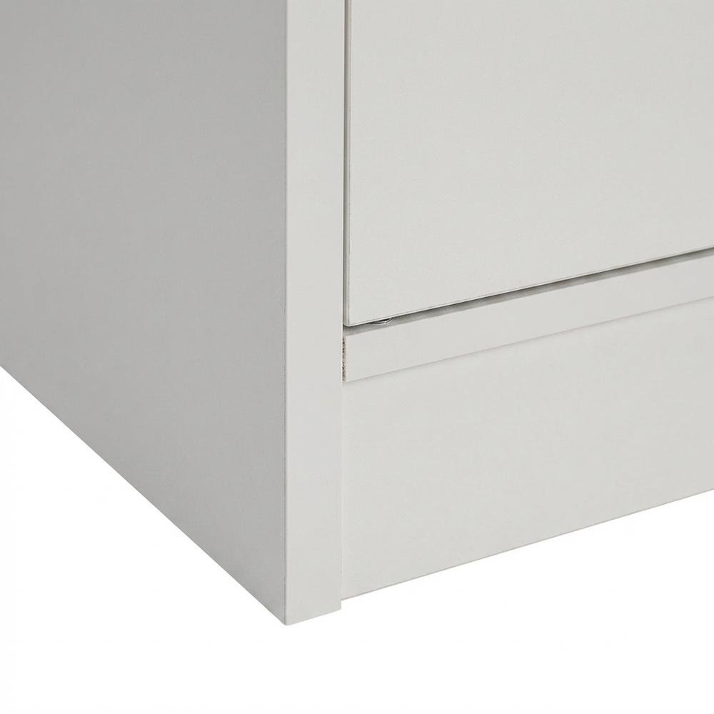 White Computer Desk with 3 Drawers and Open Shelf for Home Office