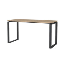 Modern Brown Computer Desk with Metal Legs for Home Office or Study