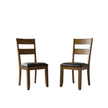 Rustic Whiskey Ladderback Side Chairs with Upholstered Seats (2 Pack)