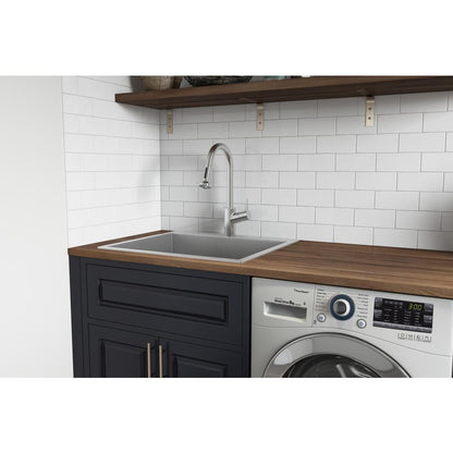 Ruvati Topmount Laundry Utility Sink 25 x 22 x 12 inch Tight Radius Deep 16 Gauge Stainless Steel - RVU6015