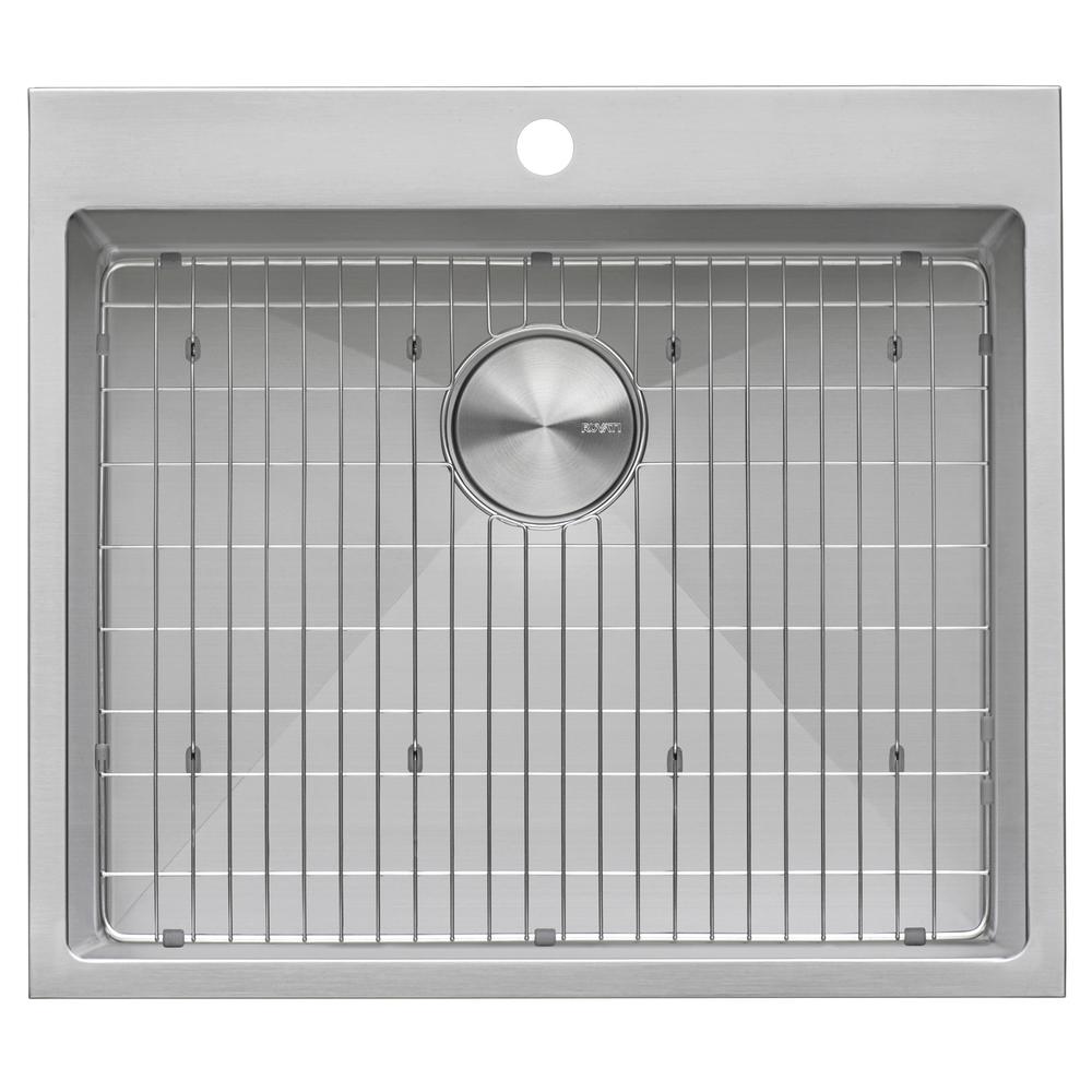Ruvati Topmount Laundry Utility Sink 25 x 22 x 12 inch Tight Radius Deep 16 Gauge Stainless Steel - RVU6015