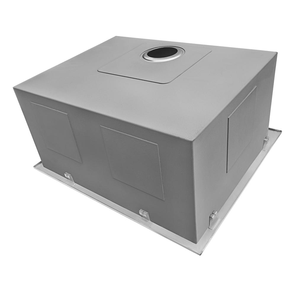 Ruvati Topmount Laundry Utility Sink 25 x 22 x 12 inch Tight Radius Deep 16 Gauge Stainless Steel - RVU6015