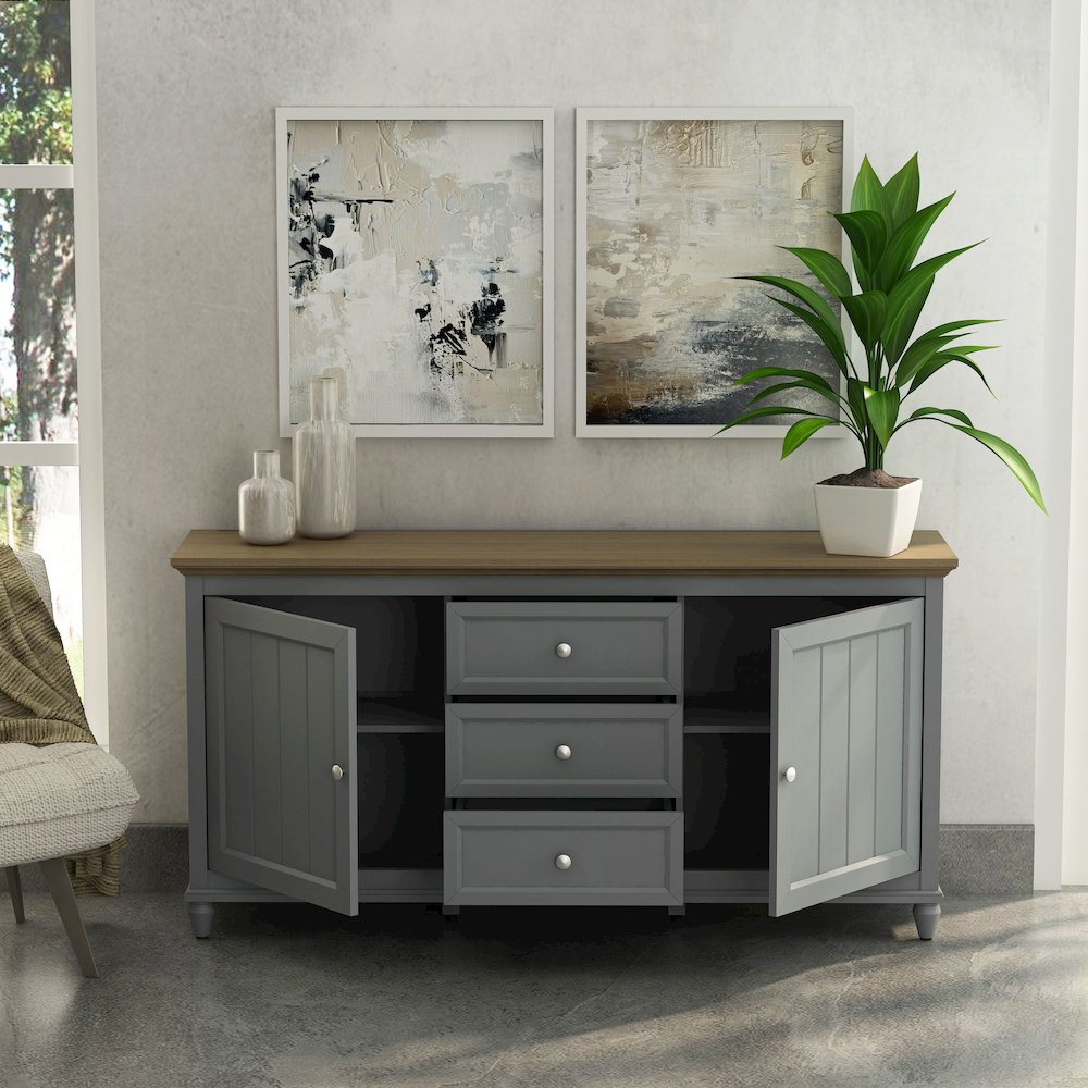 Chenon Sideboard - Grey & Brown