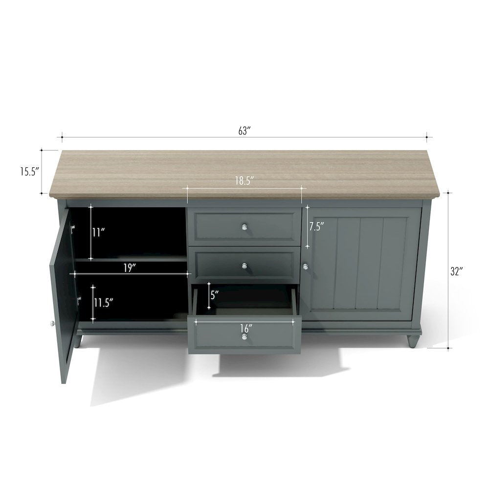 Chenon Sideboard - Grey & Brown
