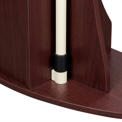 Chocolate Rolling Adjustable Laptop Cart, Storage For Office Workspace