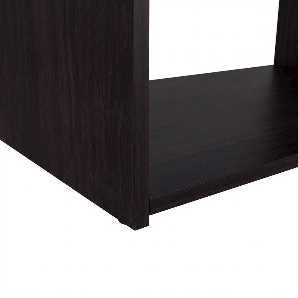 Modern white home office desk with storage, sturdy, spacious workspace