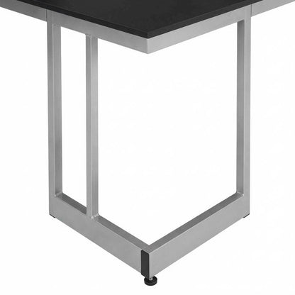 Black L-Shaped Gaming Desk with Spacious Surface and Durable Design