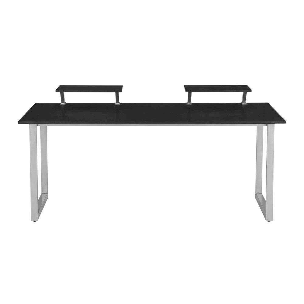 Black L-Shaped Gaming Desk with Spacious Surface and Durable Design