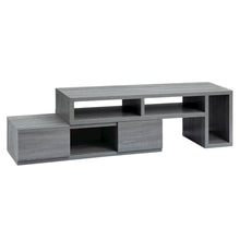 Adjustable TV Stand Console in Black with Sturdy Metal Frame, Cable Management