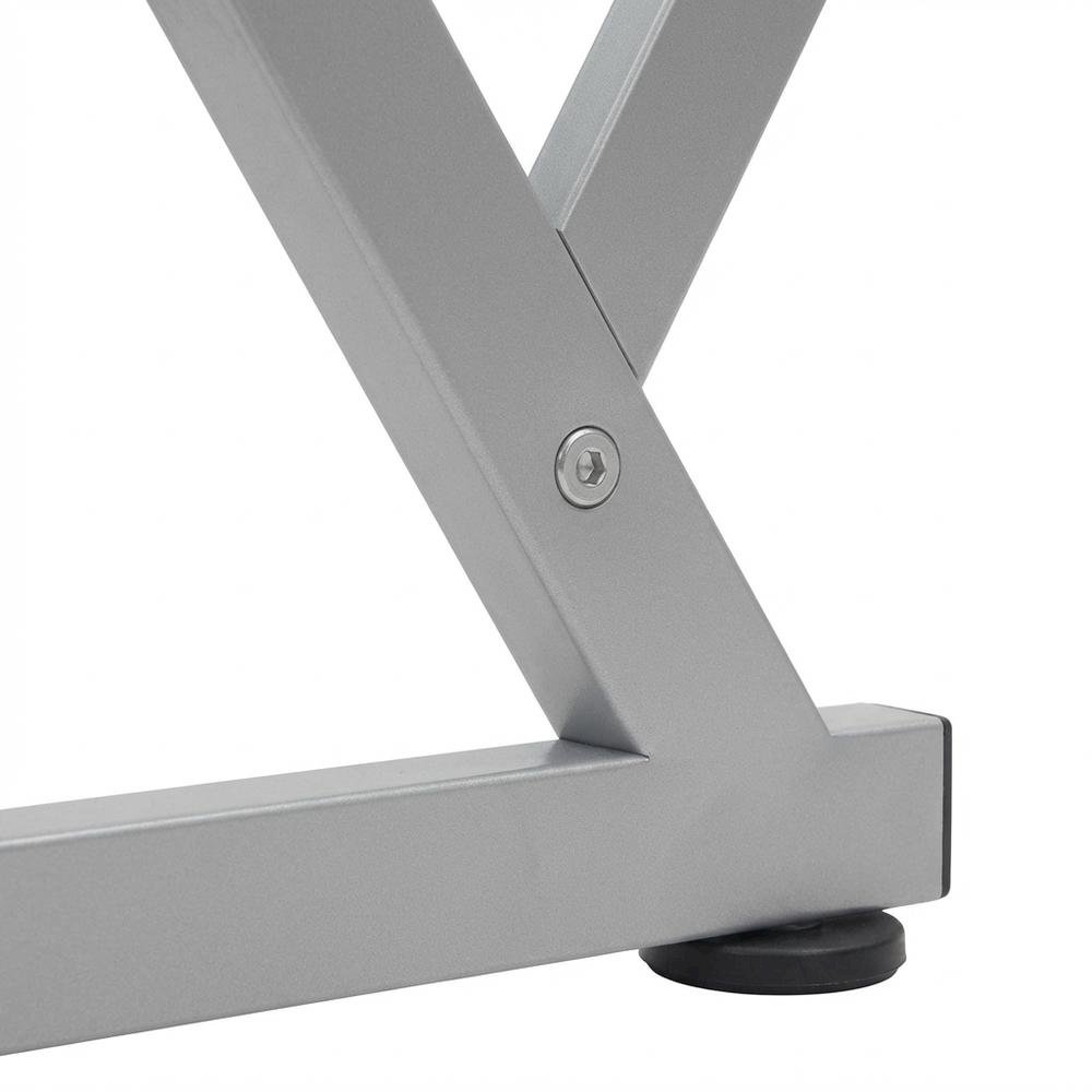 L-Shaped Clear Glass Top Computer Desk, Pull-Out Keyboard Shelf And Cpu Caddy