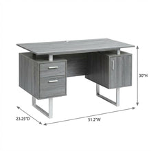 Modern Office Desk With Storage In Neutral Finish For Workspace Organization