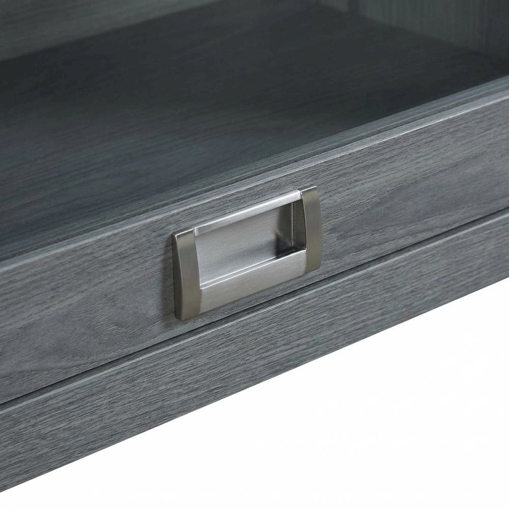 Grey TV Stand for up to 60-inch Screens with Sturdy Construction, Modern Design