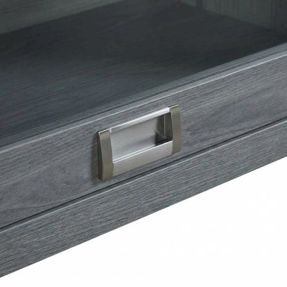 Grey TV Stand for up to 60-inch Screens with Sturdy Construction, Modern Design