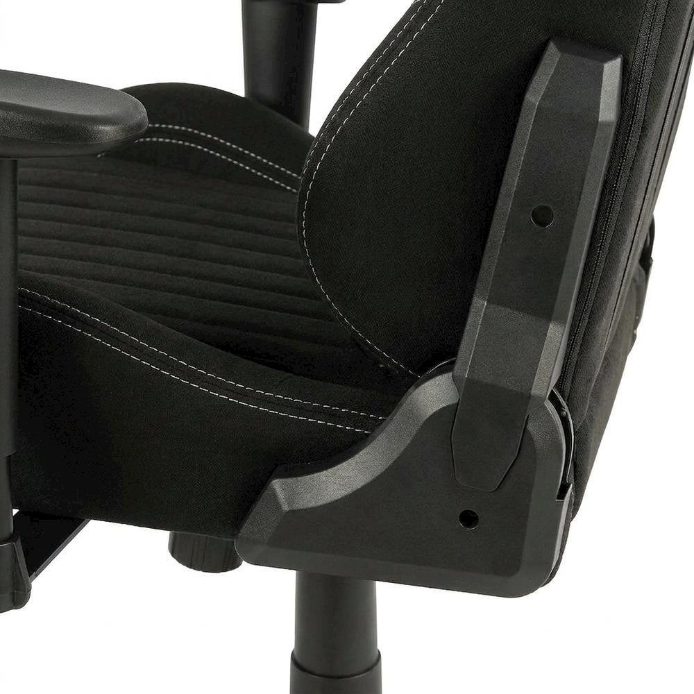 Black Fabric Ergonomic High Back Racing Gaming Chair