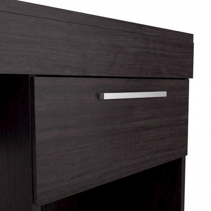 Modern white home office desk with storage, sturdy, spacious workspace