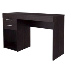 Modern white home office desk with storage, sturdy, spacious workspace