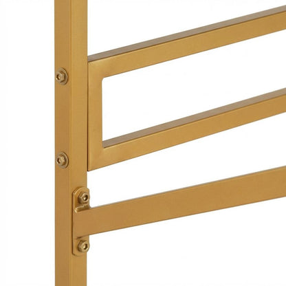 Gold Home Office Writing Desk With Adjustable Riser, Modern Design