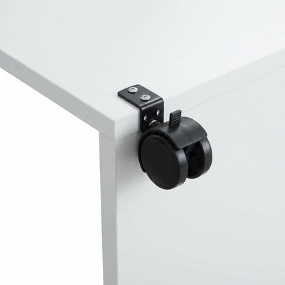 Gray rotating multi-position modern desk for computer workstations, MDF surface