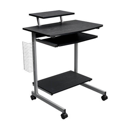 Compact Computer Cart With Storage . Color: Espresso