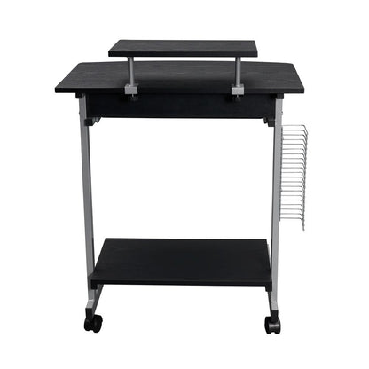 Compact Computer Cart With Storage . Color: Espresso