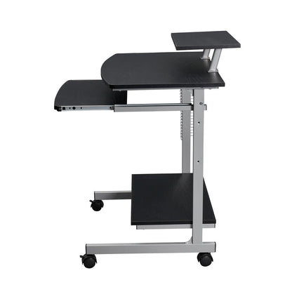 Compact Computer Cart With Storage . Color: Espresso
