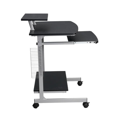 Compact Computer Cart With Storage . Color: Espresso