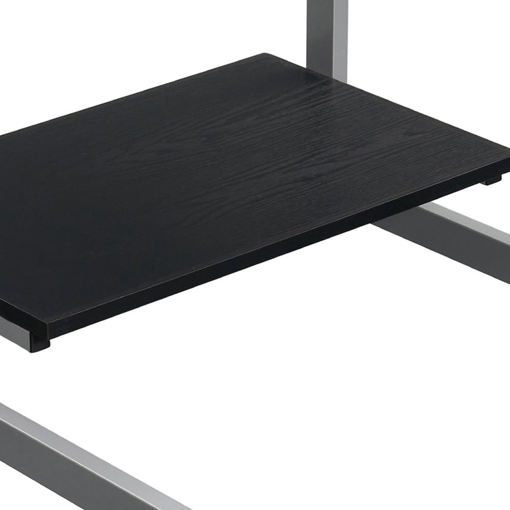 Compact Computer Cart With Storage . Color: Espresso