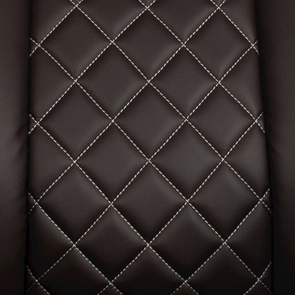 Ergonomic Executive Office Chair High Back Brown Faux Leather
