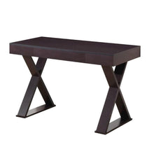 Espresso Brown Desk With Drawer, Modern Wood Table For Home Office Use