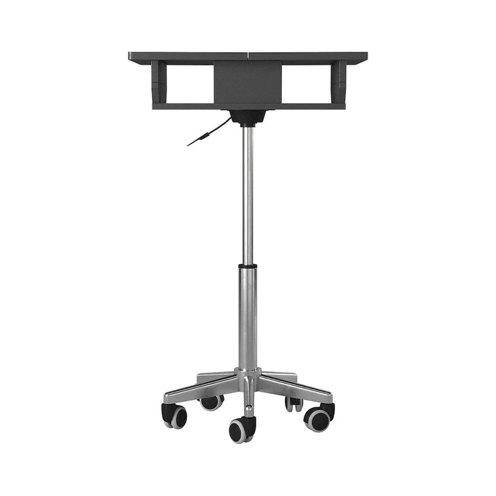 Gray Folding Desk With Adjustable Height And Panels, Portable Laptop Table