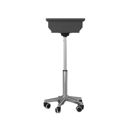Gray Folding Desk With Adjustable Height And Panels, Portable Laptop Table