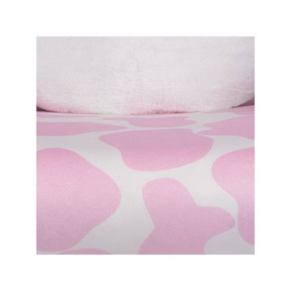 Pink COW Series Gaming Chair with Footrest