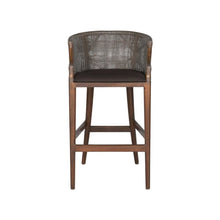 Dark Brown Adventure Bar Stool with Wood Frame and Foam Cushion