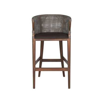 Dark Brown Adventure Bar Stool with Wood Frame and Foam Cushion