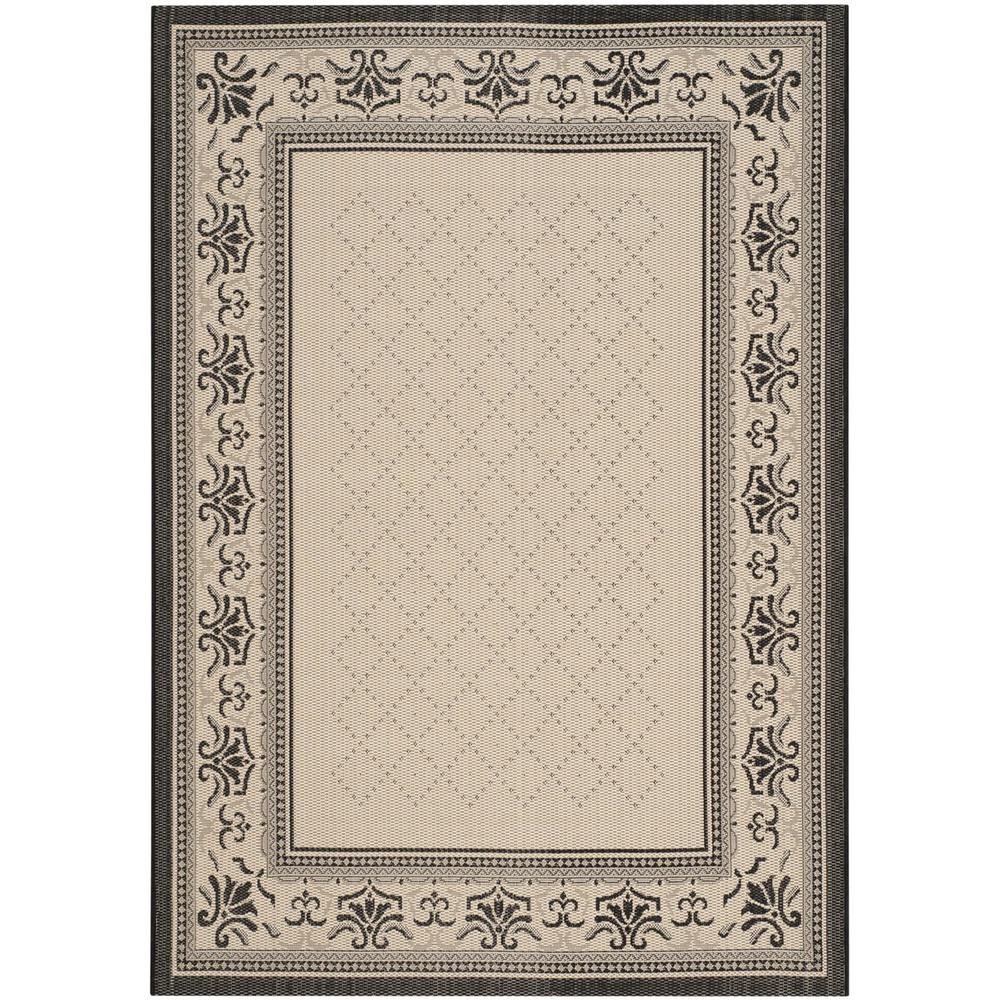 COURTYARD, SAND / BLACK, 6'-7" X 6'-7" Square, Area Rug, CY0901-3901-7SQ