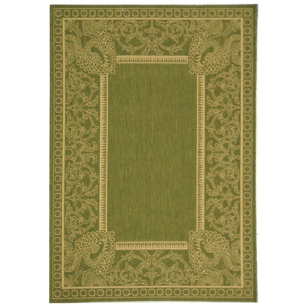 COURTYARD, OLIVE / NATURAL, 8' X 11', Area Rug, CY2965-1E06-8