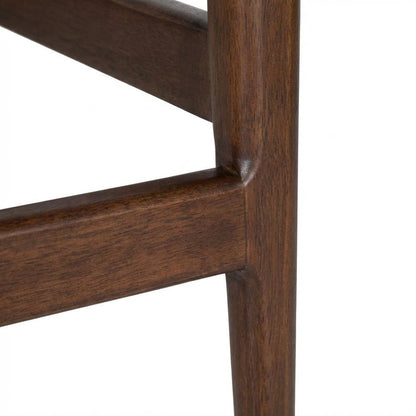 Dark Brown Adventure Bar Stool with Wood Frame and Foam Cushion
