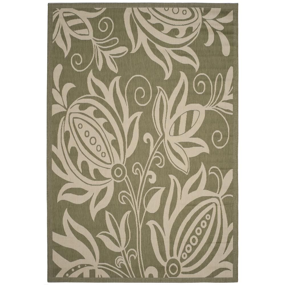 COURTYARD, OLIVE / NATURAL, 7'-10" X 7'-10" Square, Area Rug, CY2961-1E06-8SQ