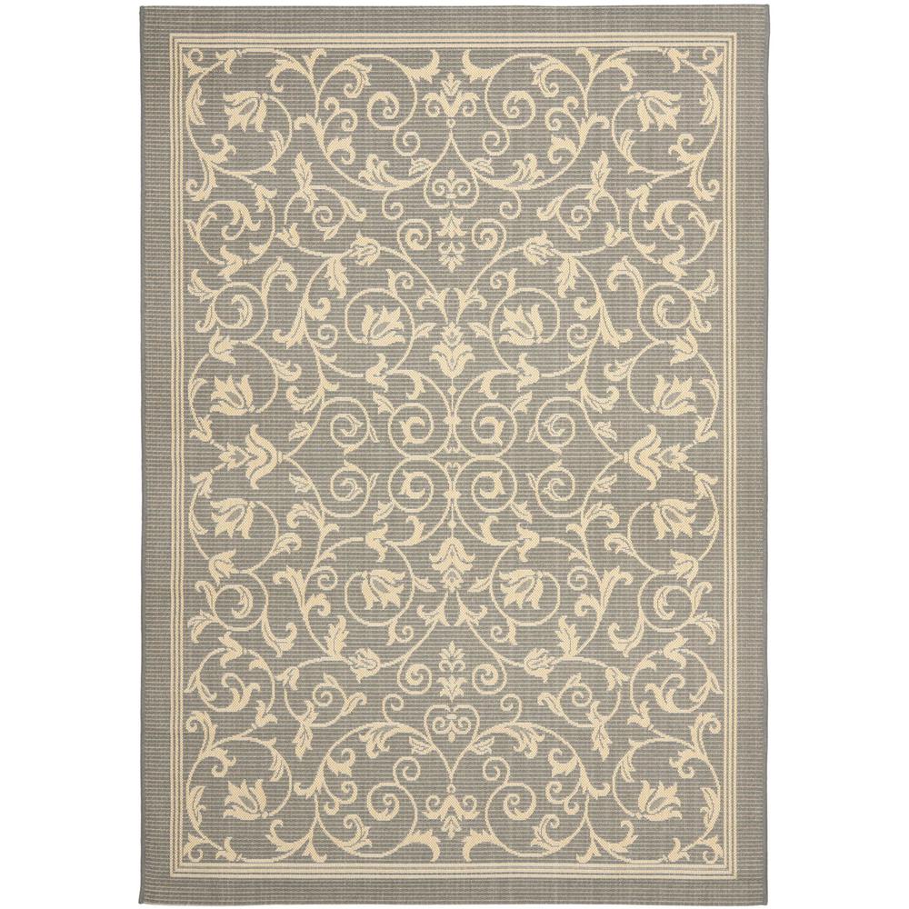 COURTYARD, GREY / NATURAL, 7'-10" X 7'-10" Square, Area Rug, CY2098-3606-8SQ