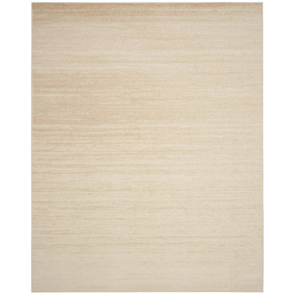 Cream and champagne area rug with polypropylene pile, power loomed