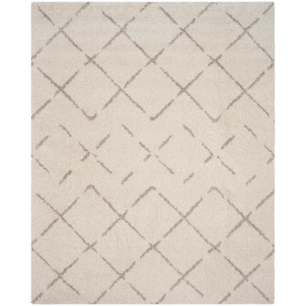 Ivory/Beige Area Rug with Power Loomed Large Rectangle Design for Living Room