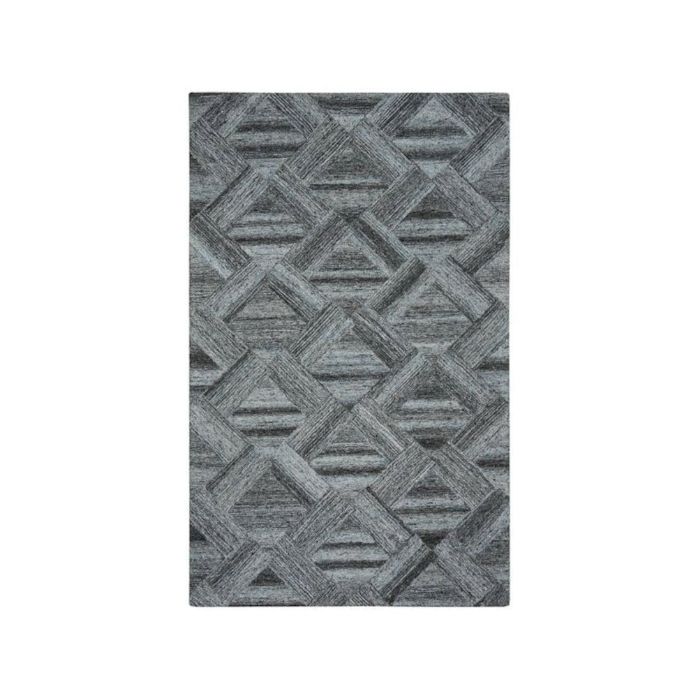 Abstract, BLUE / BLACK, 5' X 8', Area Rug, ABT607M-5