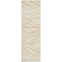 Cream and Champagne Area Rug, Power Loomed, Plush Polypropylene Pile