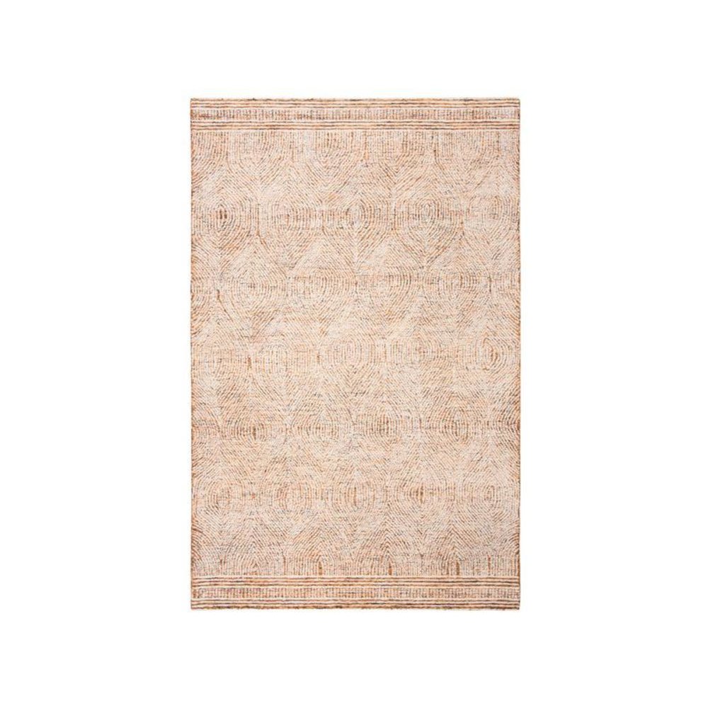 Abstract, IVORY / RUST, 6' X 6' Round, Area Rug