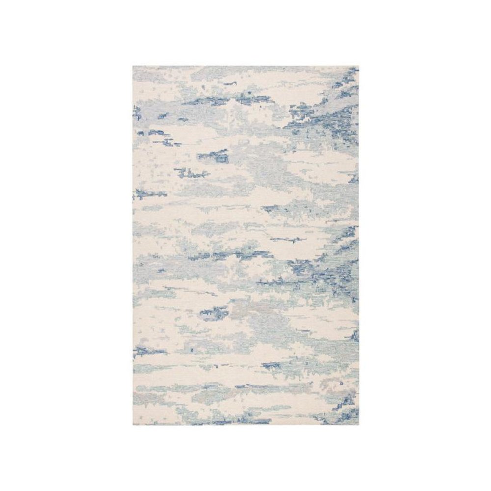 Abstract, IVORY / BLUE, 6' X 9', Area Rug, ABT465A-6